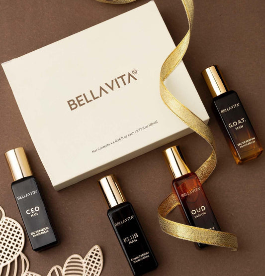 Luxus Parfüm Geschenkset für Herren (4 x 20 ml) – Edle Düfte, Holzig, Zitrisch & Aromatisch – Ideales Geschenk für Vater & Ehemann